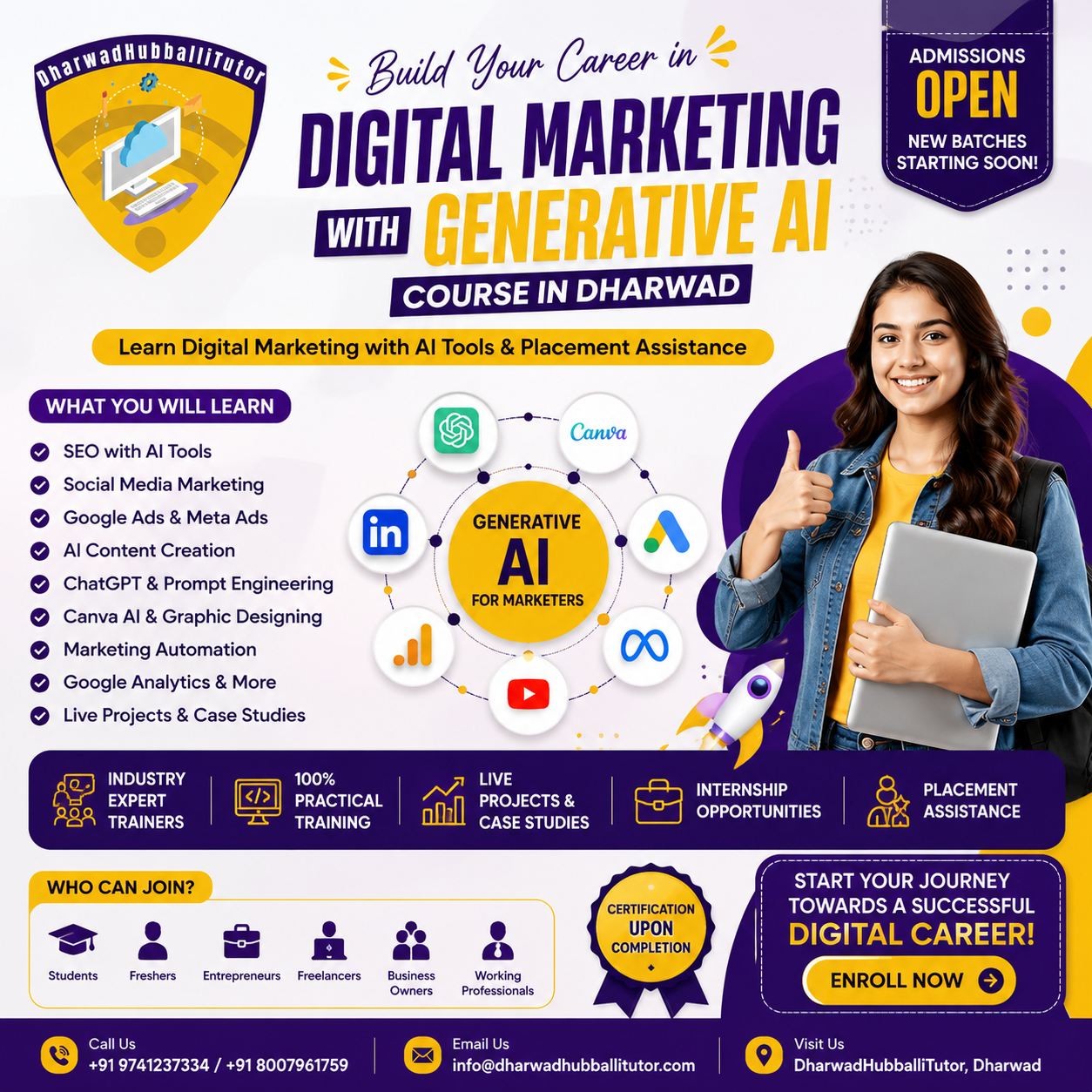 Digital Marketing with Generative AI Course in Dharwad | AI Marketing Training